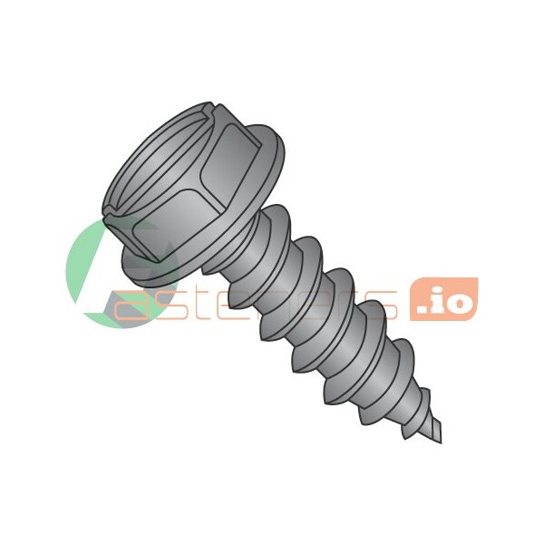 Newport Fasteners Sheet Metal Screw, #14 x 3/4 in, Zinc Plated Steel Hex Head Slotted Drive, 3000 PK 463591 - main